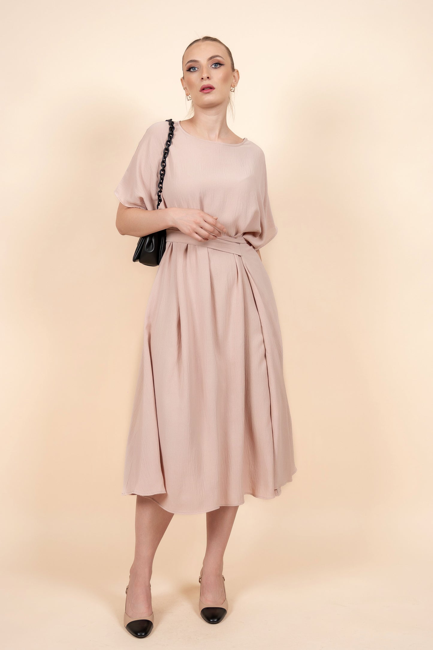 Mona bež - oversized model haljine