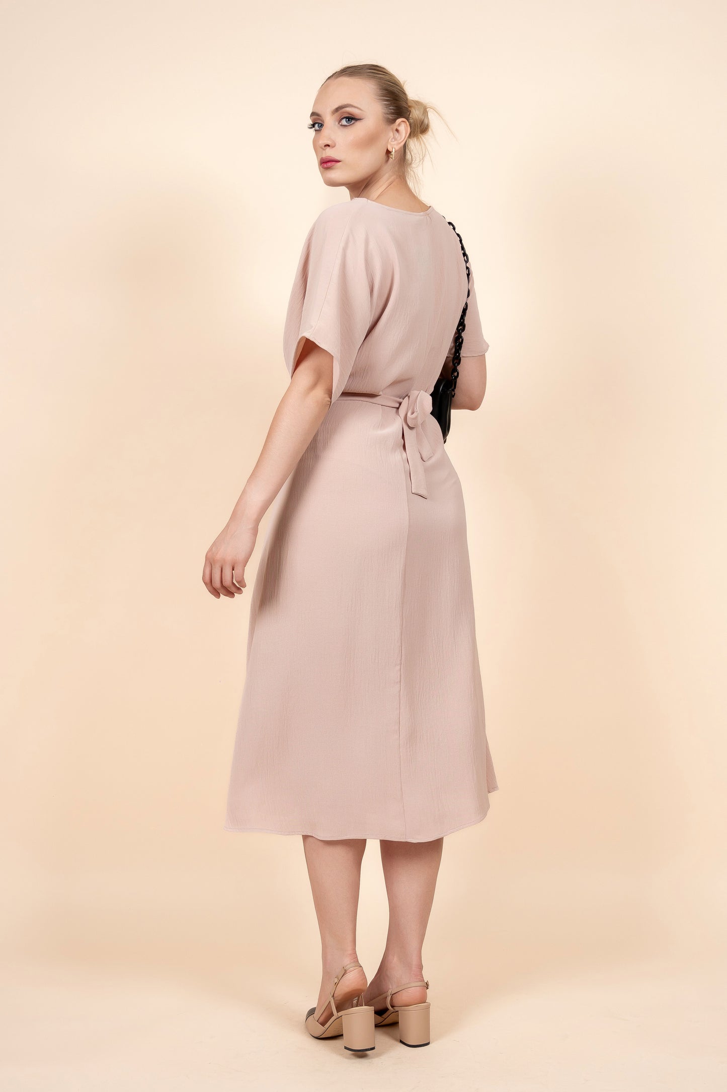 Mona bež - oversized model haljine