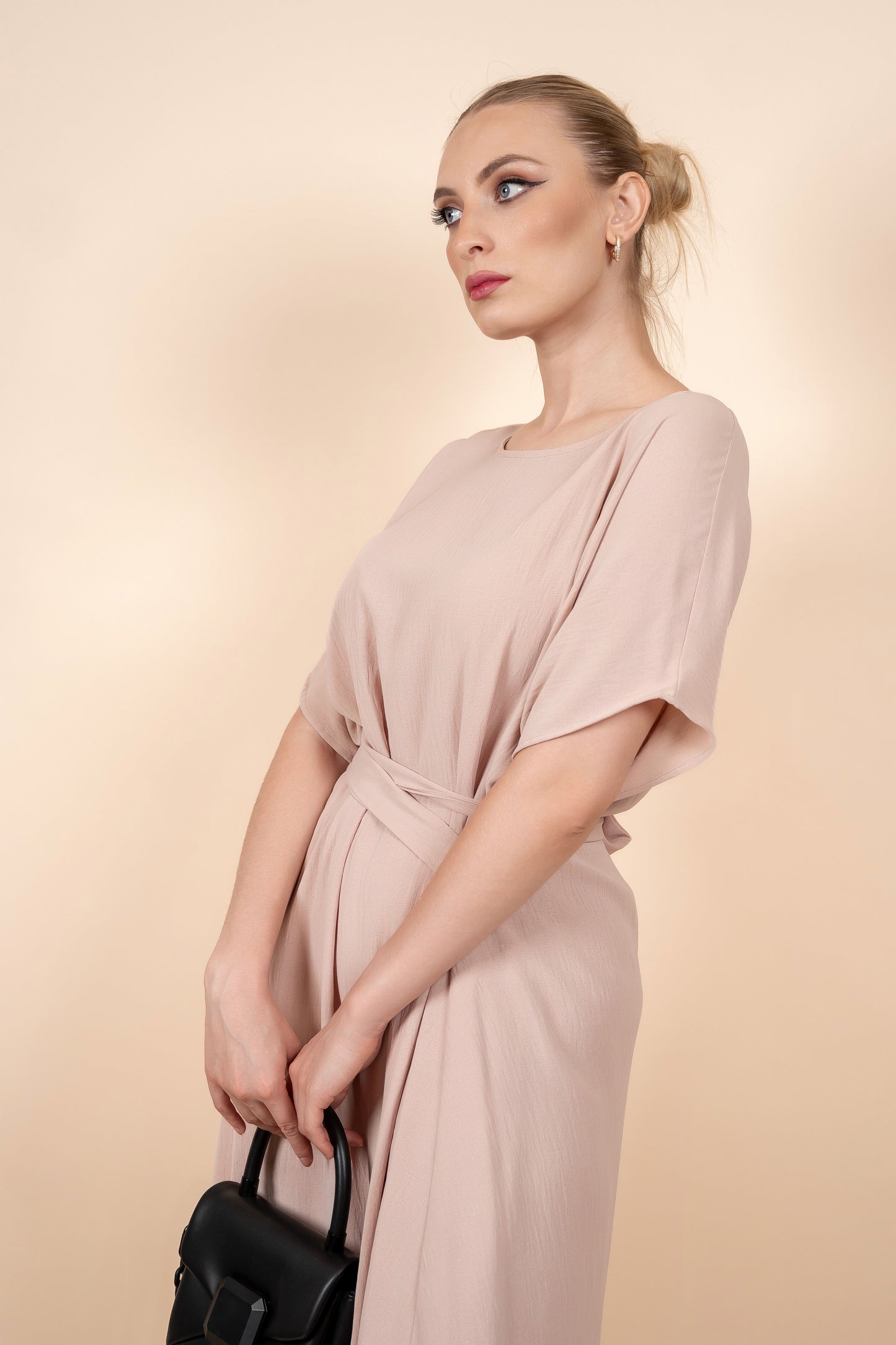 Mona bež - oversized model haljine