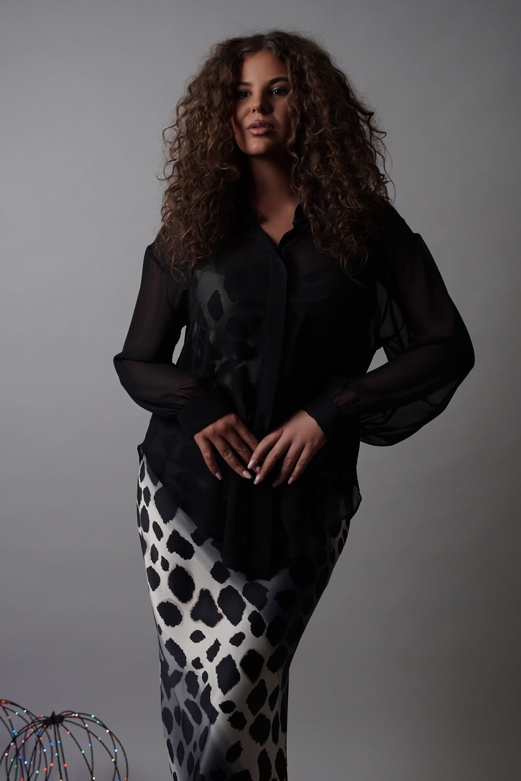 Komplet “Urban Wild” – slip haljina + prozirna košulja