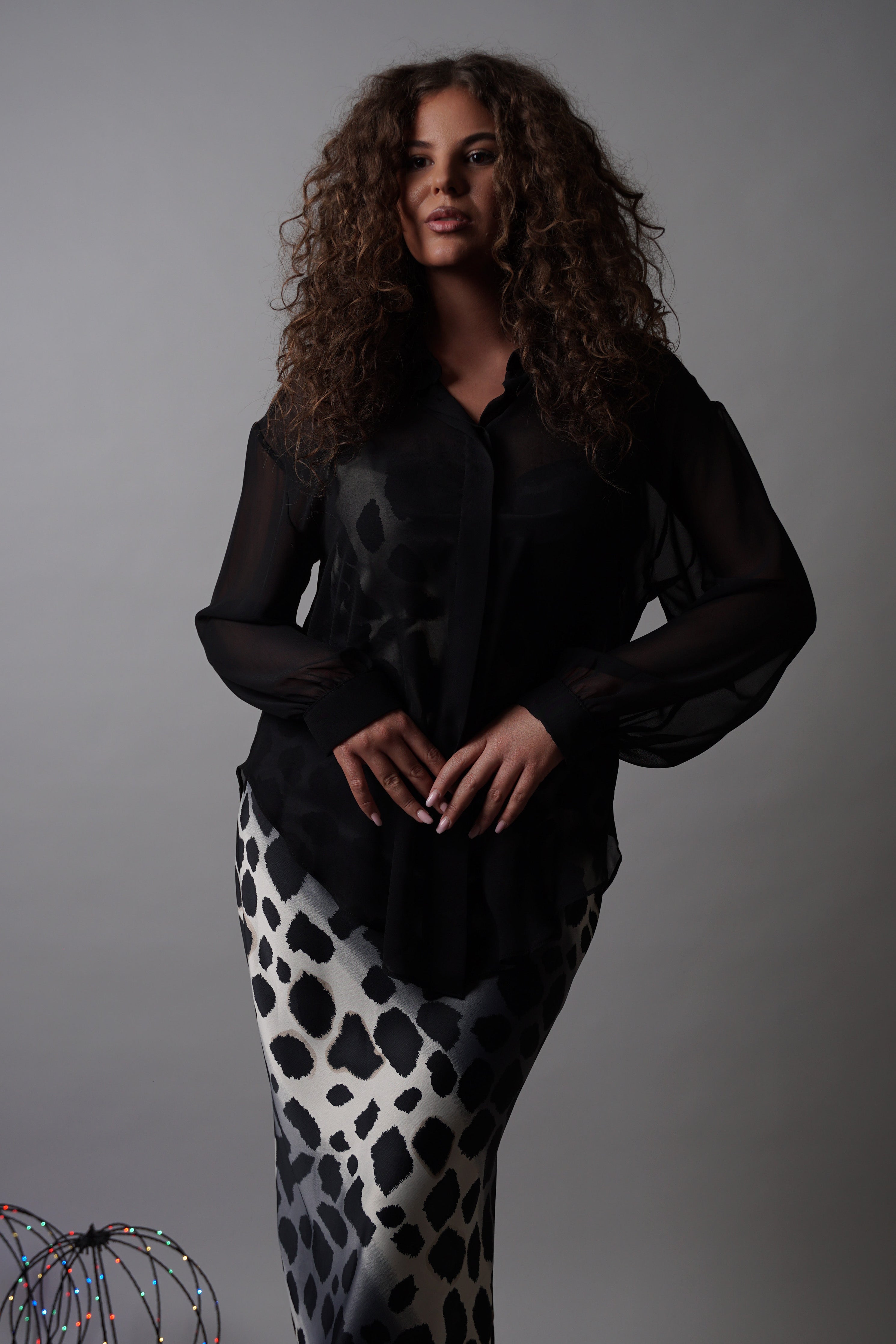 Komplet “Urban Wild” – slip haljina + prozirna košulja