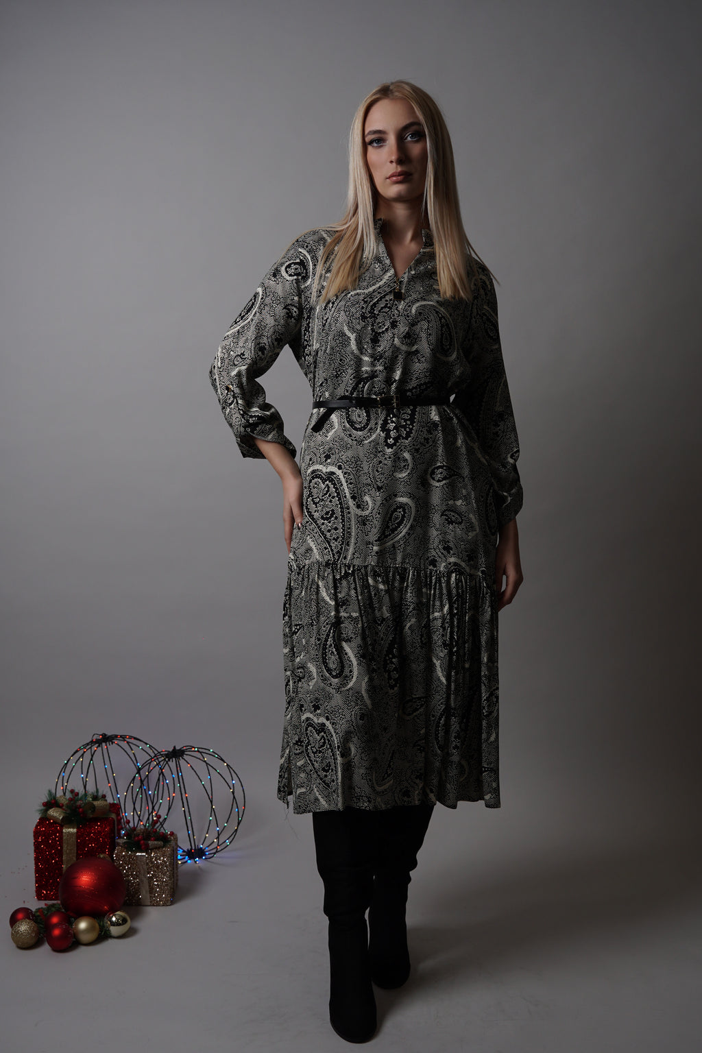 Maya – moderna pamučna haljina s unikatnim dezenom