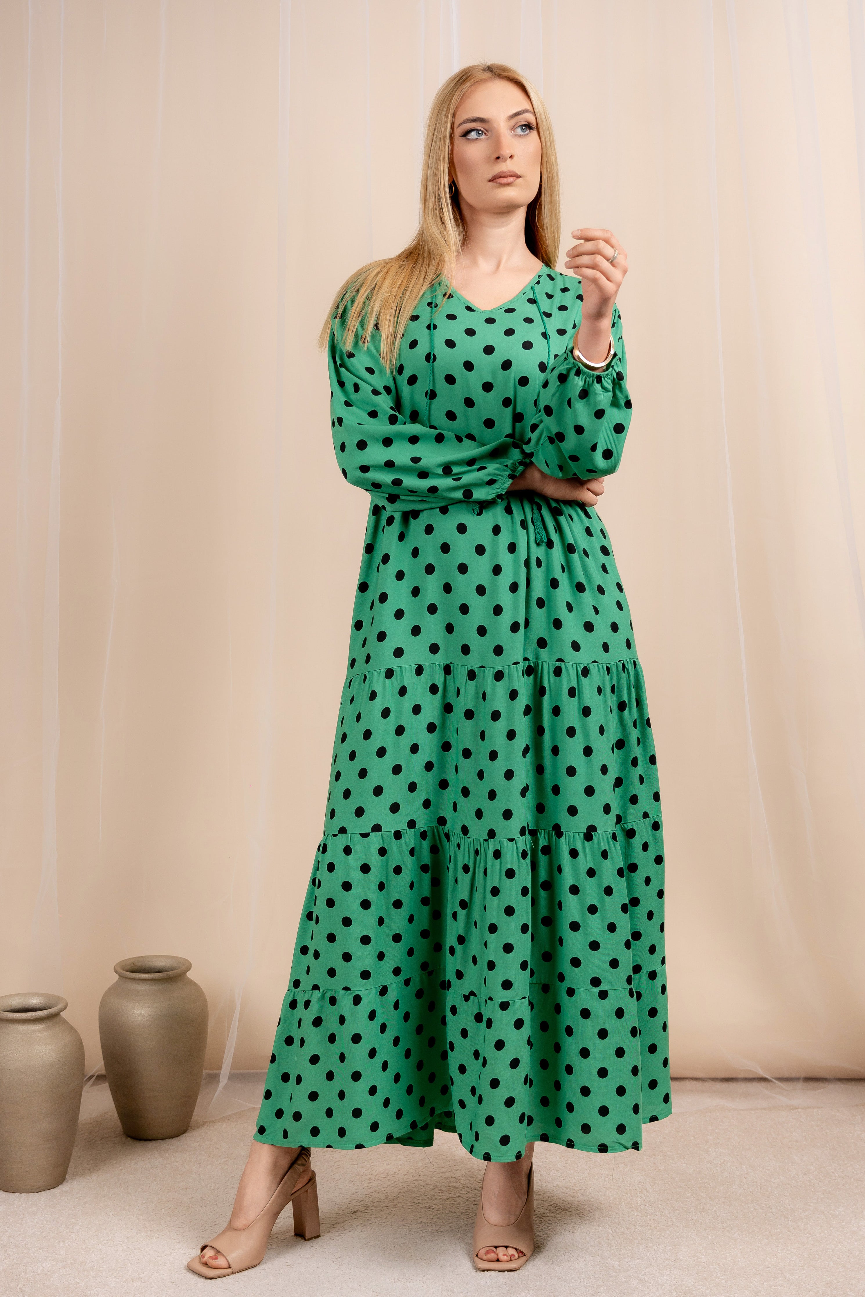 Kristin - haljina maxi dužine na tufne