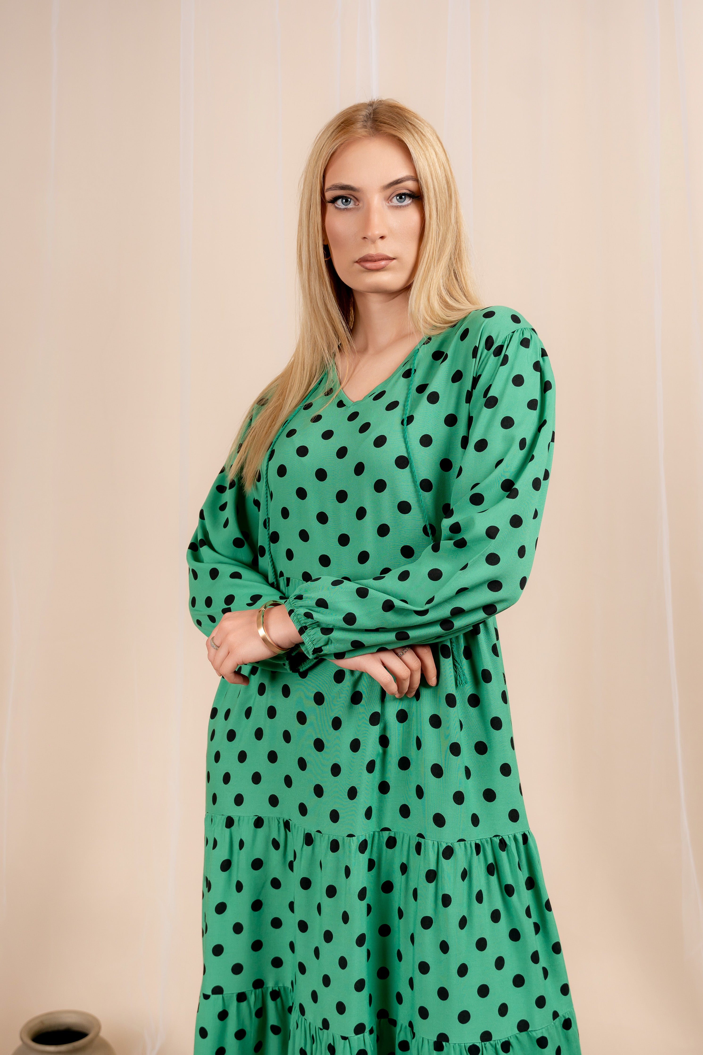 Kristin - haljina maxi dužine na tufne
