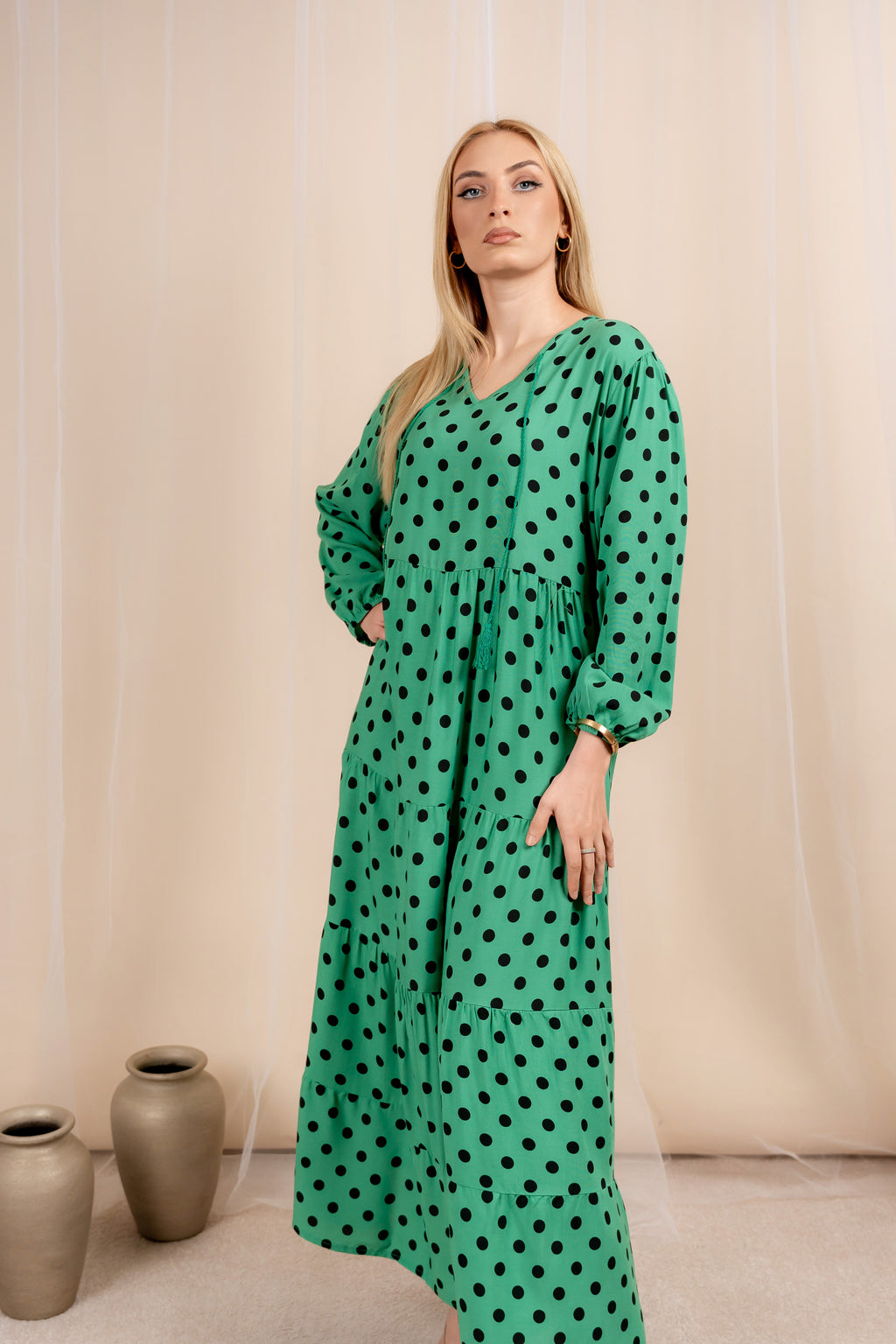 Kristin - haljina maxi dužine na tufne