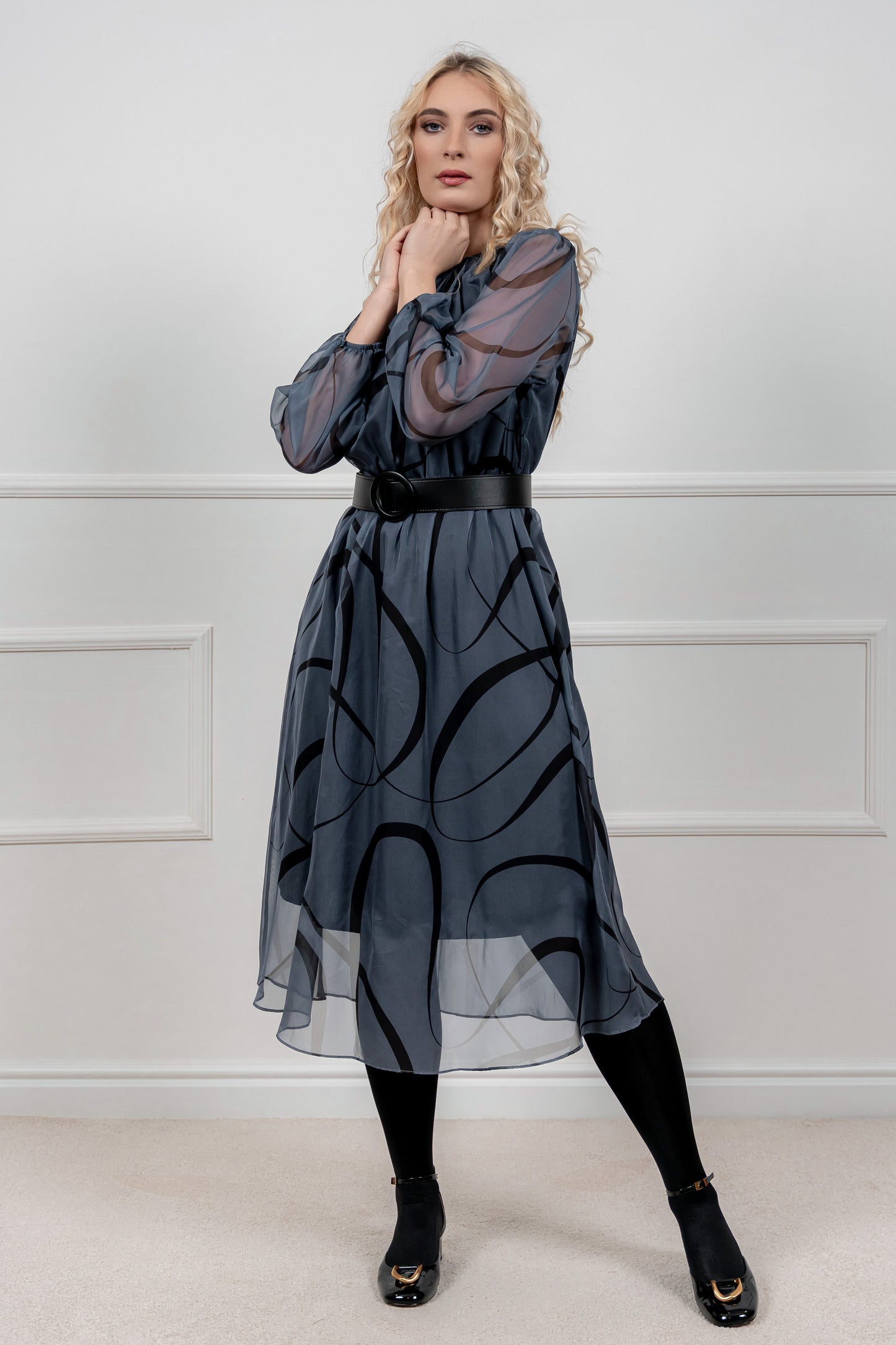 Zoe - siva haljina sa remenom