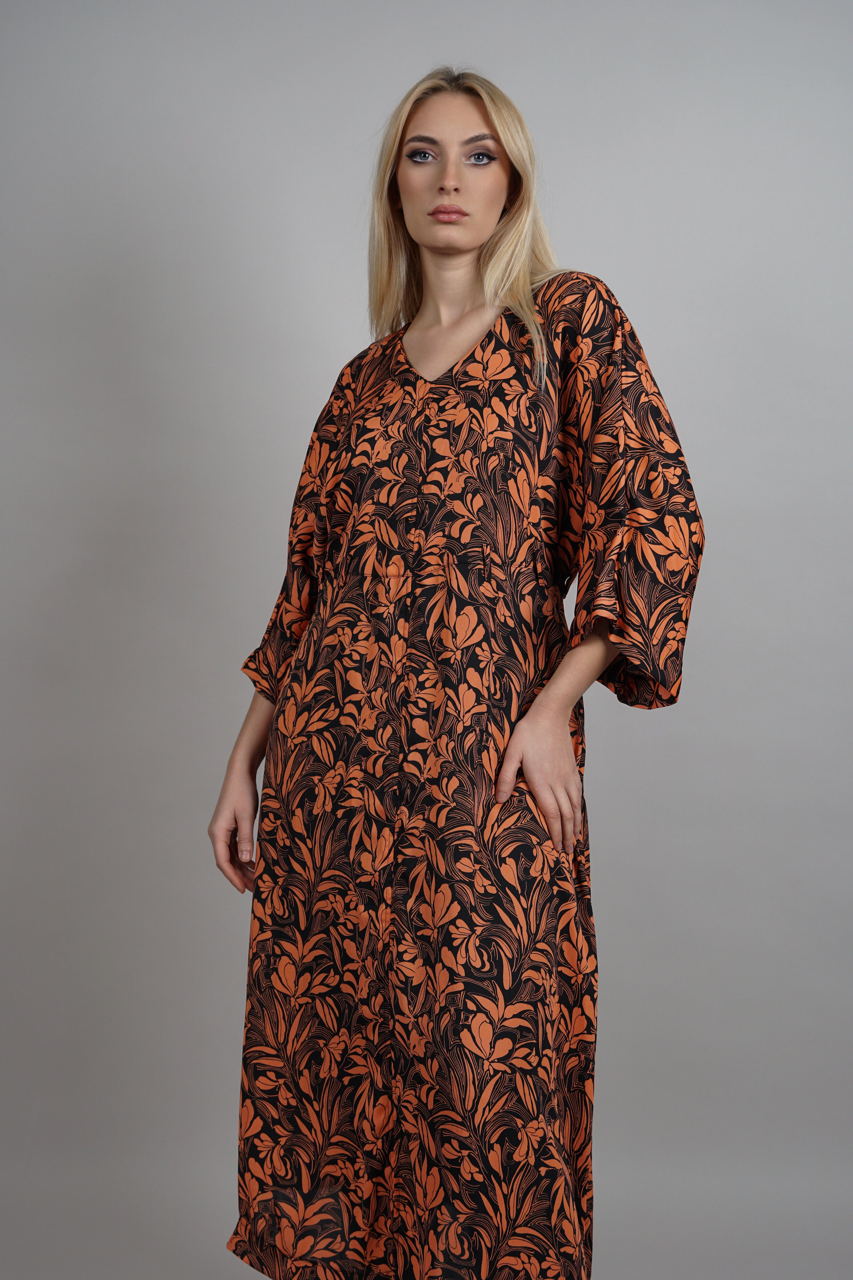 Terra - lepršava haljina u zemljanim tonovima