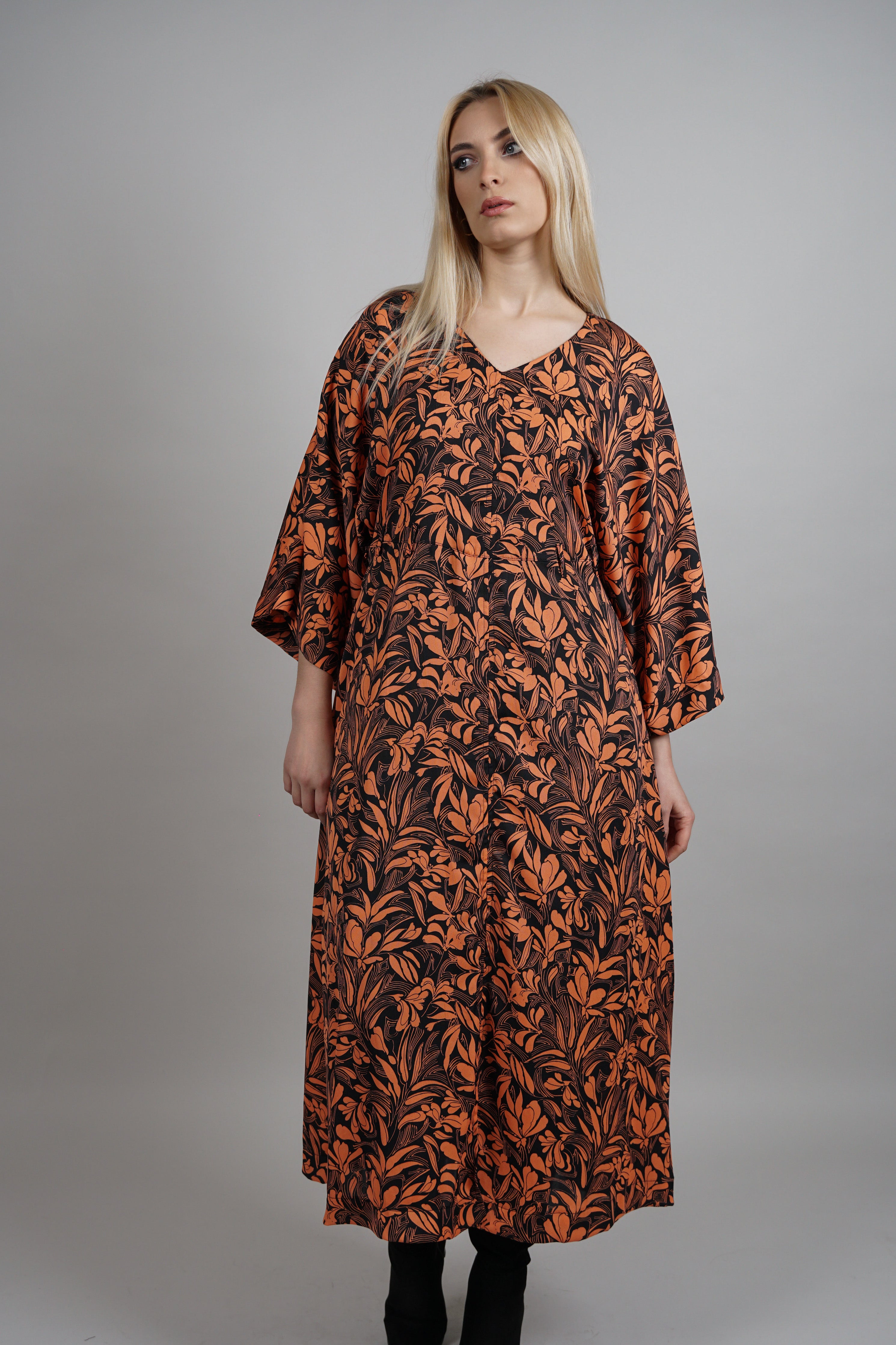 Terra - lepršava haljina u zemljanim tonovima