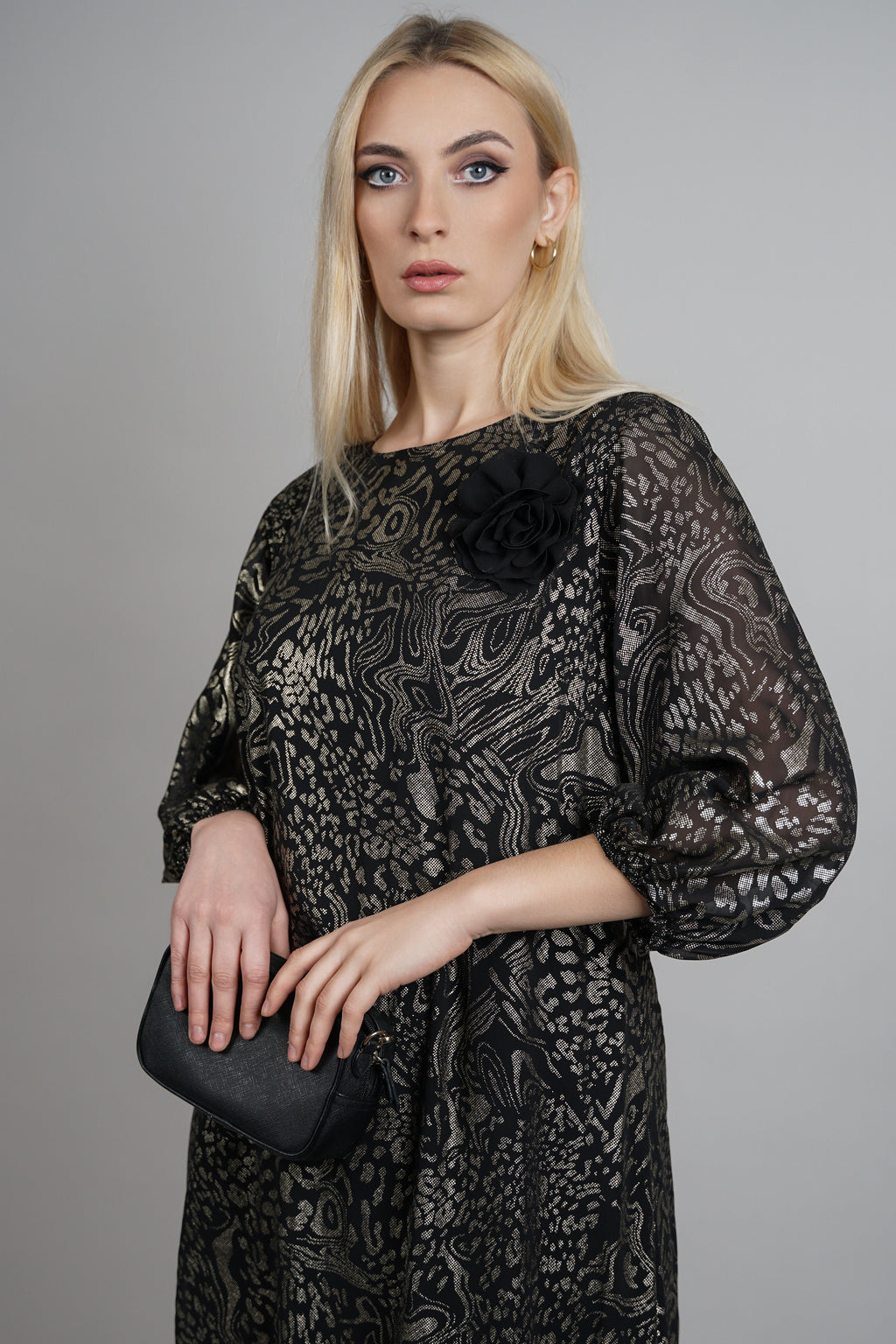 Elara haljina – elegantni print s romantičnim uklonjivim detaljem