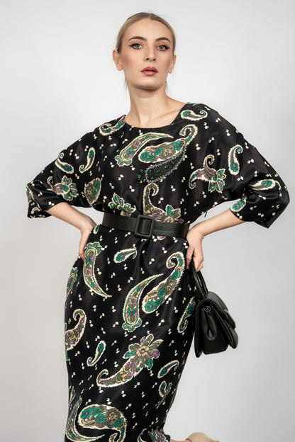 Alessia - Svilenkasta haljina sa sofisticiranim printom