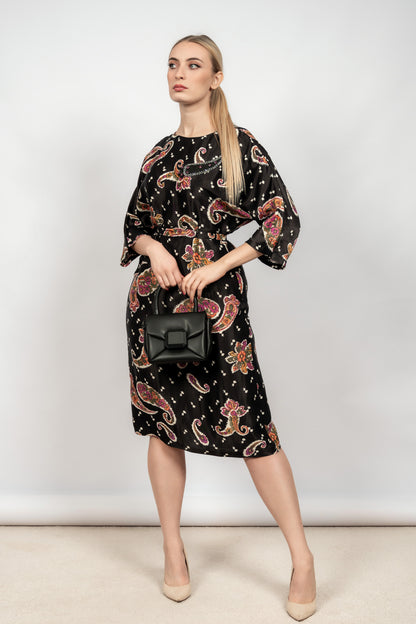 Alessia - Svilenkasta haljina sa sofisticiranim printom