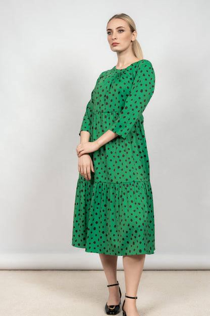 Riley - zelena haljina sa volanima