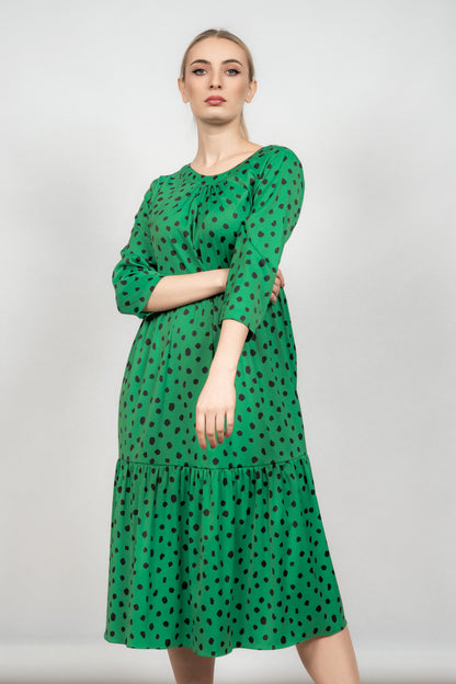 Riley - zelena haljina sa volanima