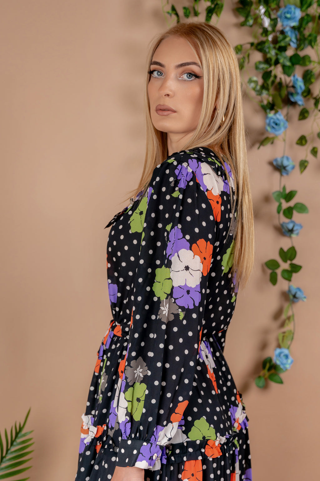 Muna - maxi haljina u boho stilu crne boje