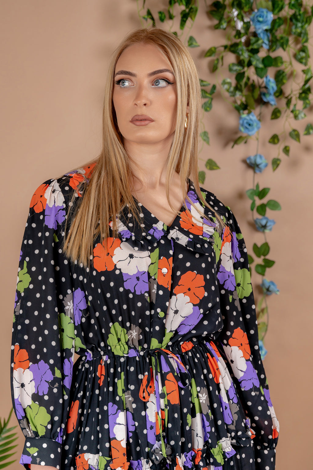 Muna - maxi haljina u boho stilu crne boje