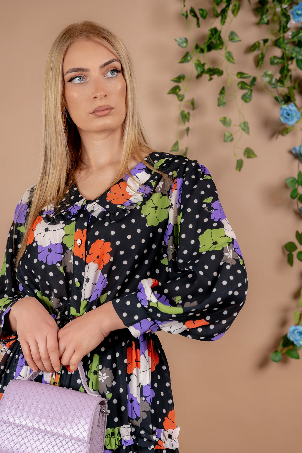 Muna - maxi haljina u boho stilu crne boje