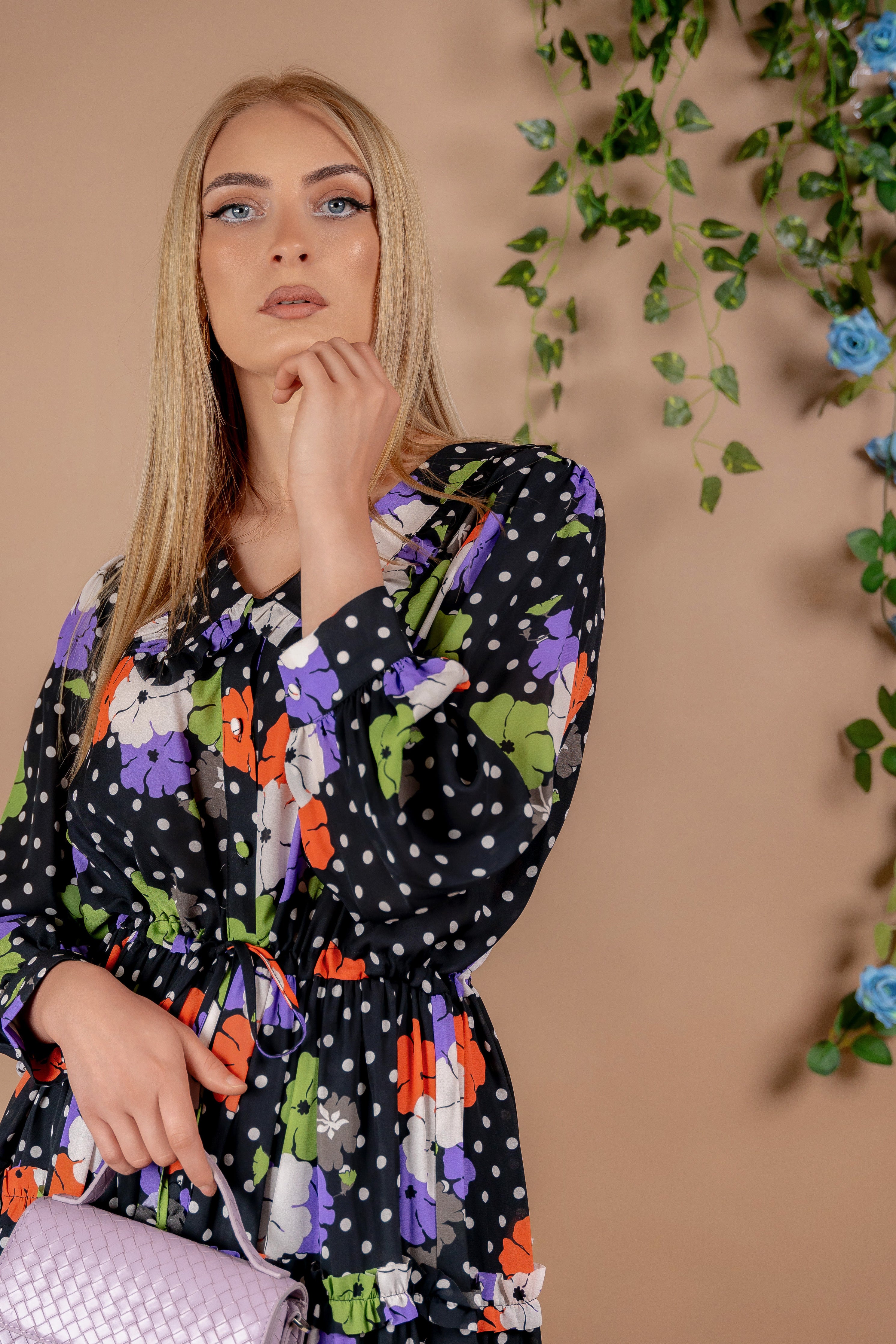 Muna - maxi haljina u boho stilu crne boje