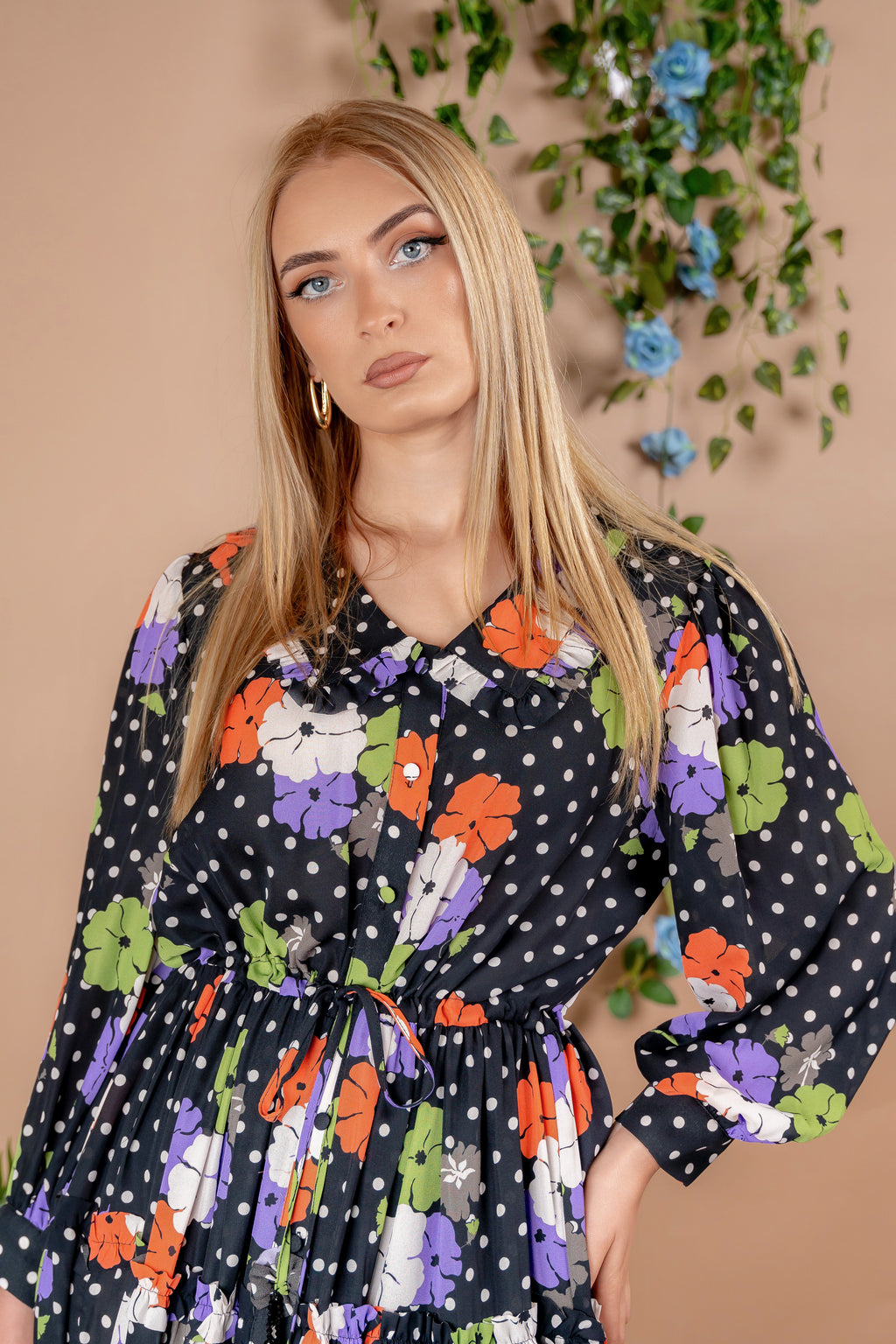 Muna - maxi haljina u boho stilu crne boje