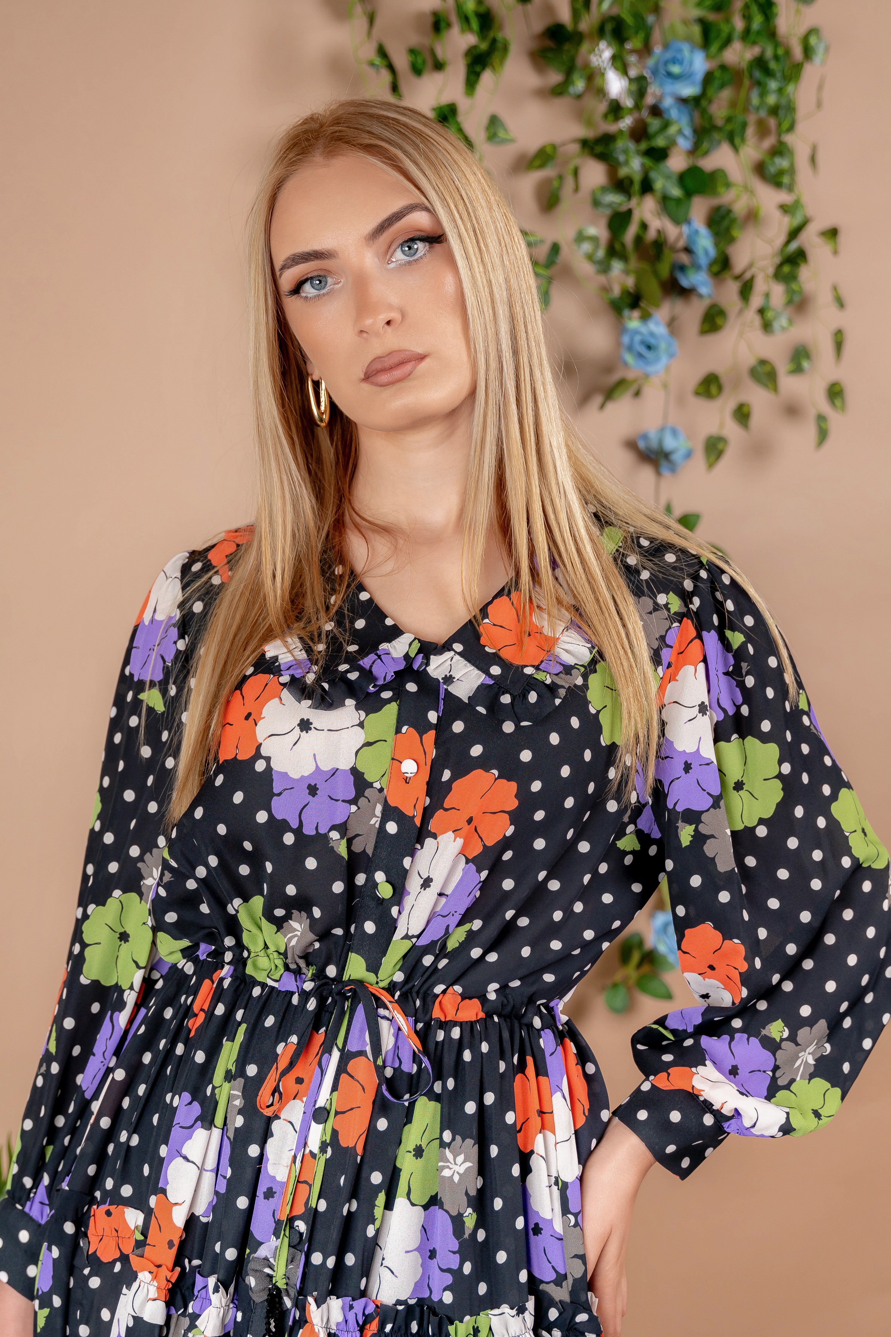 Muna - maxi haljina u boho stilu crne boje
