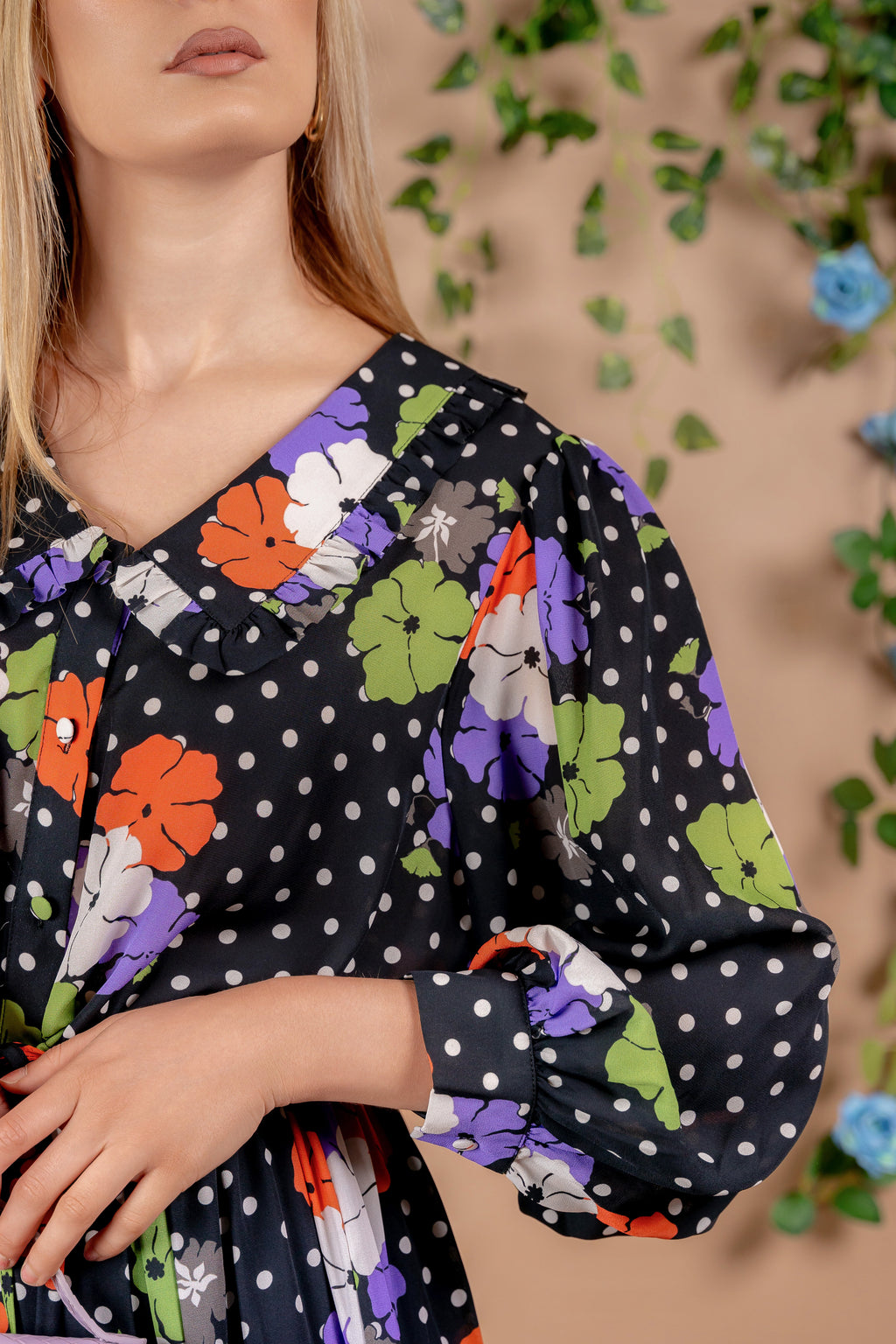 Muna - maxi haljina u boho stilu crne boje