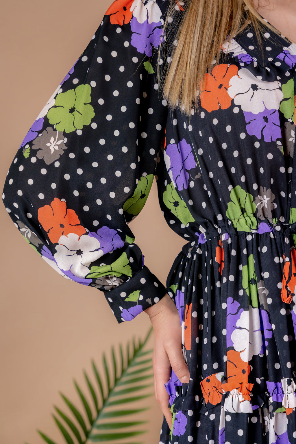 Muna - maxi haljina u boho stilu crne boje