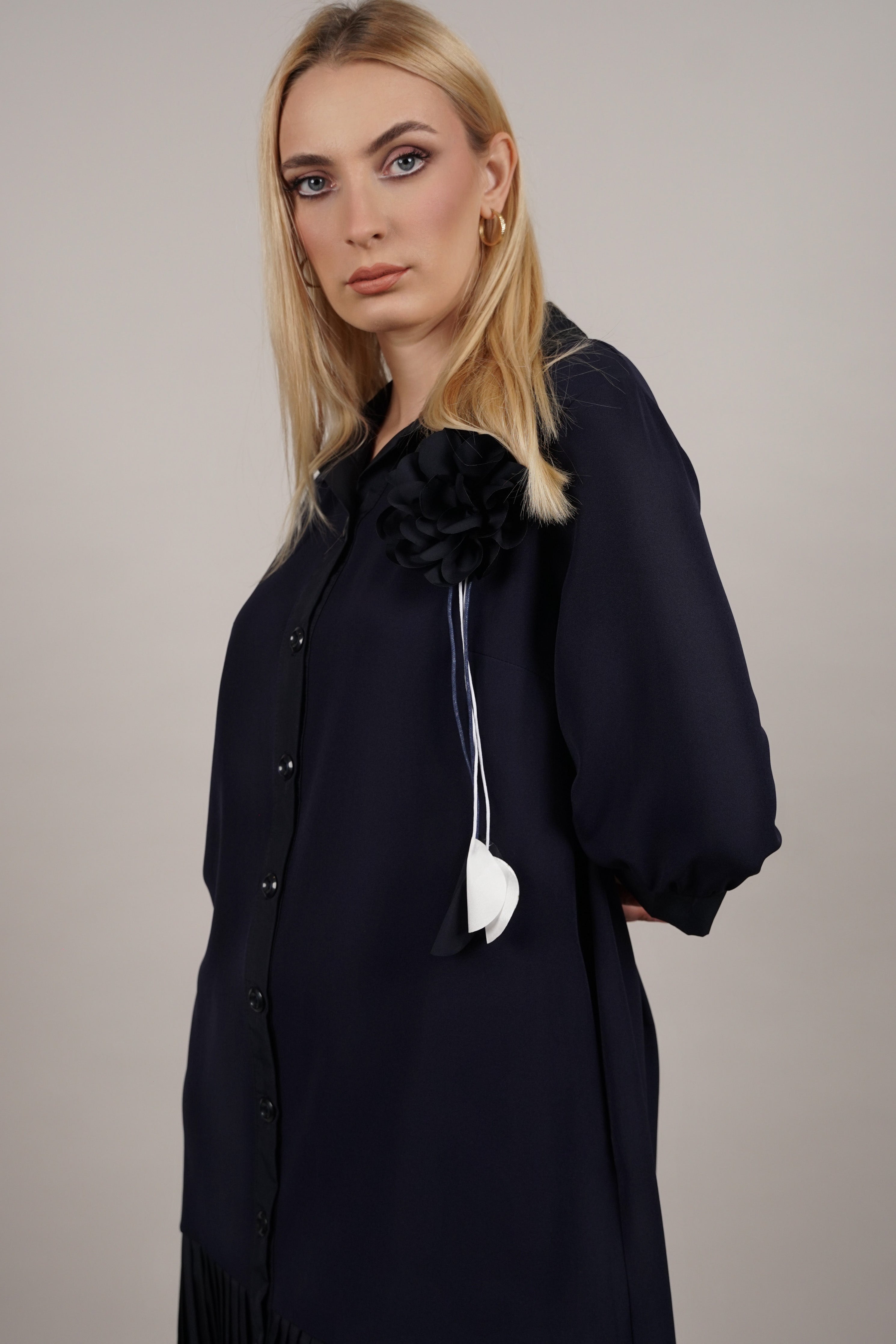 Charm - teget haljina sa uklonjivim detaljem