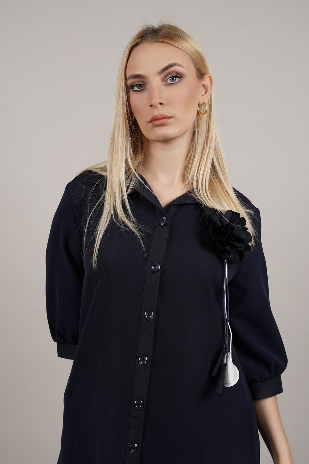 Charm - teget haljina sa uklonjivim detaljem