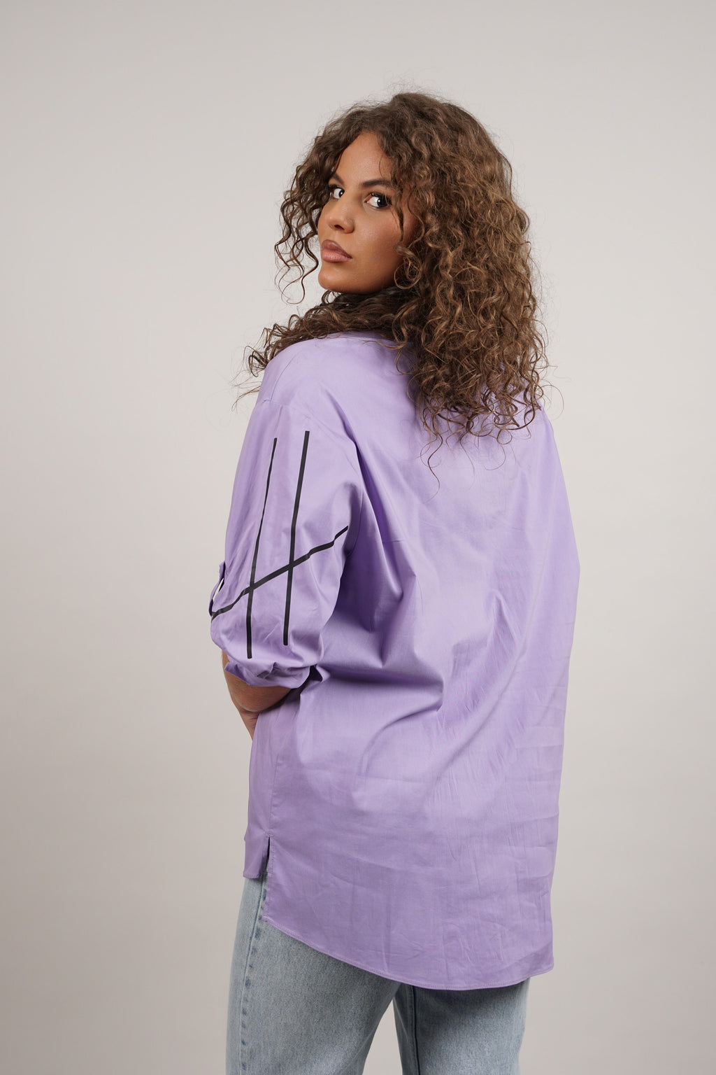 Rita - pamučna košulja u lila nijansi