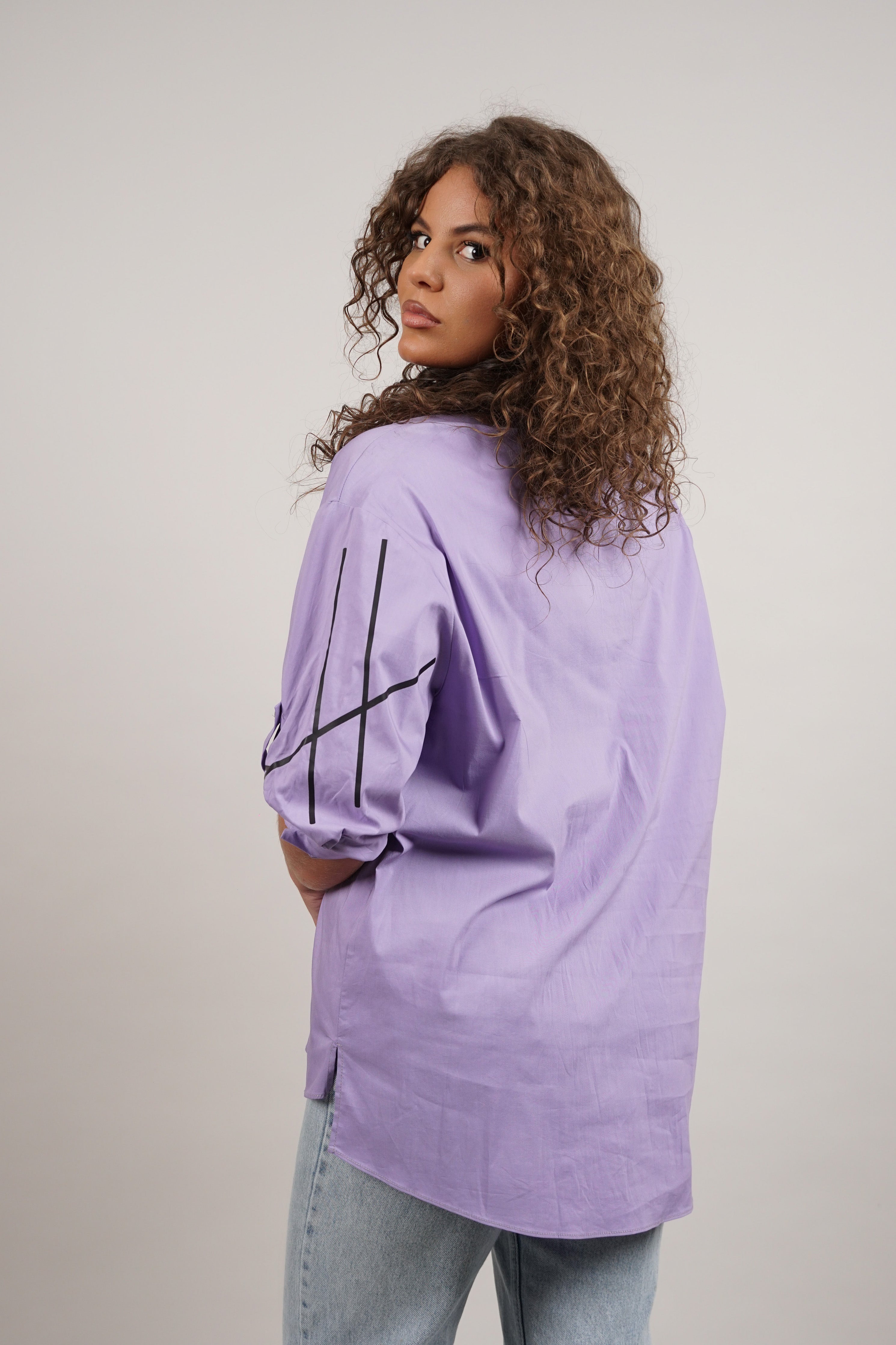 Rita - pamučna košulja u lila nijansi