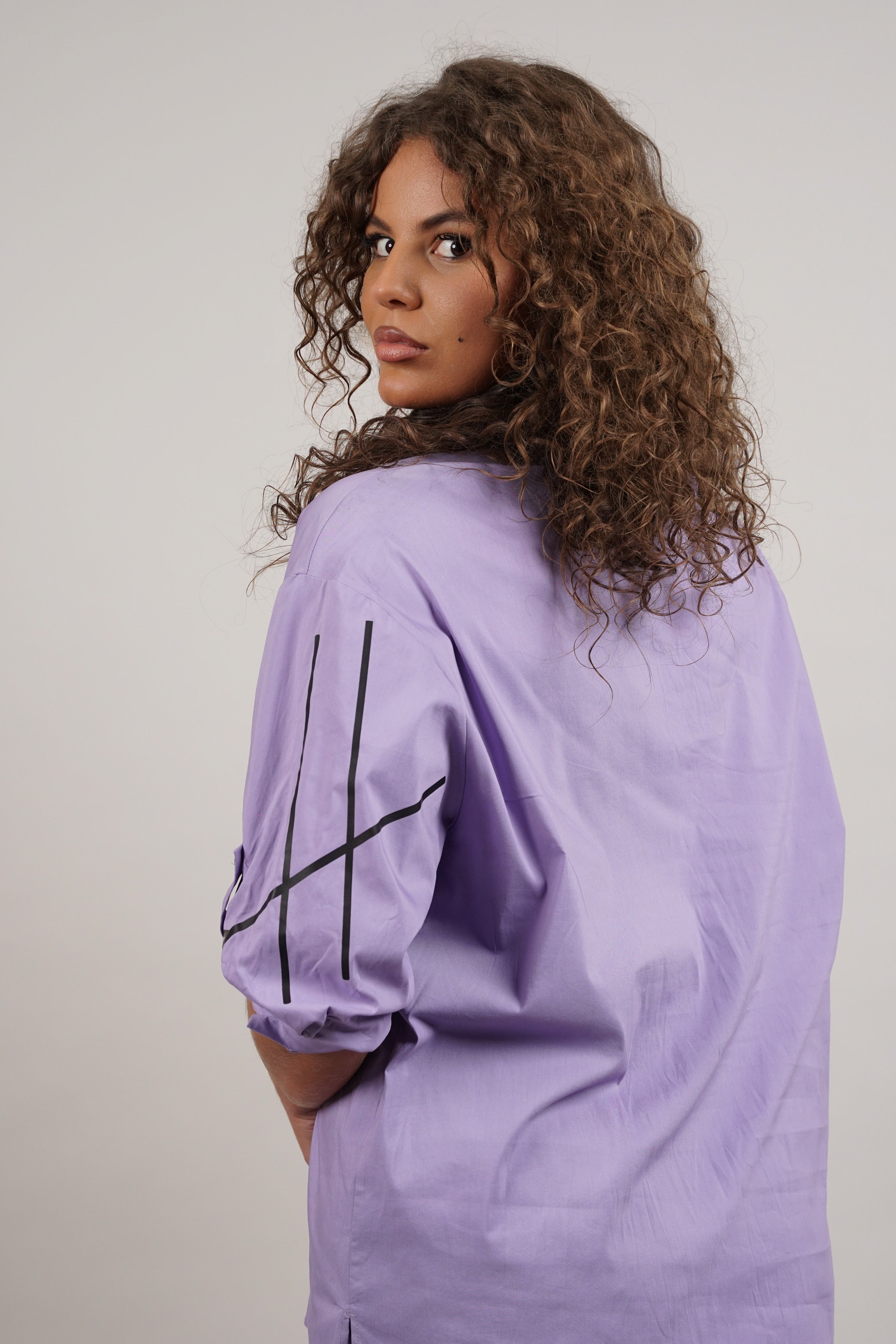 Rita - pamučna košulja u lila nijansi