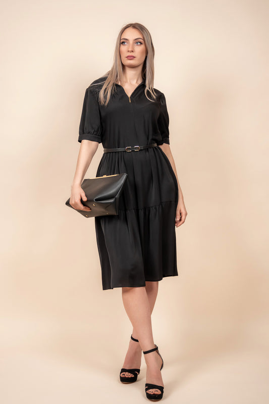 Nina - suptilna i elegantna crna haljina