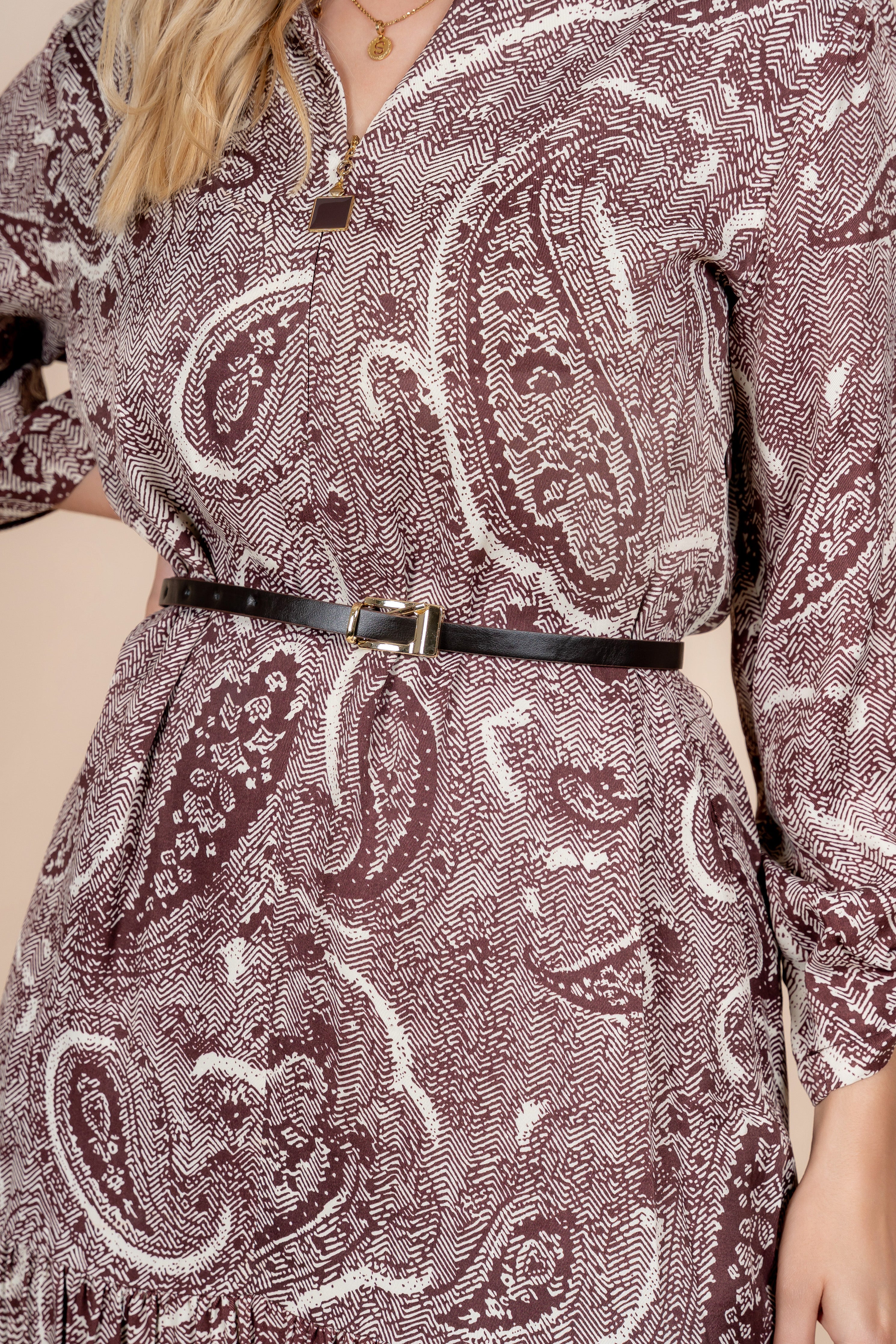 Maya - moderna pamučna haljina s unikatnim dezenom