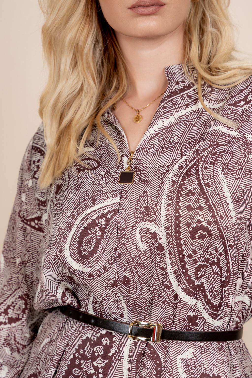 Maya - moderna pamučna haljina s unikatnim dezenom