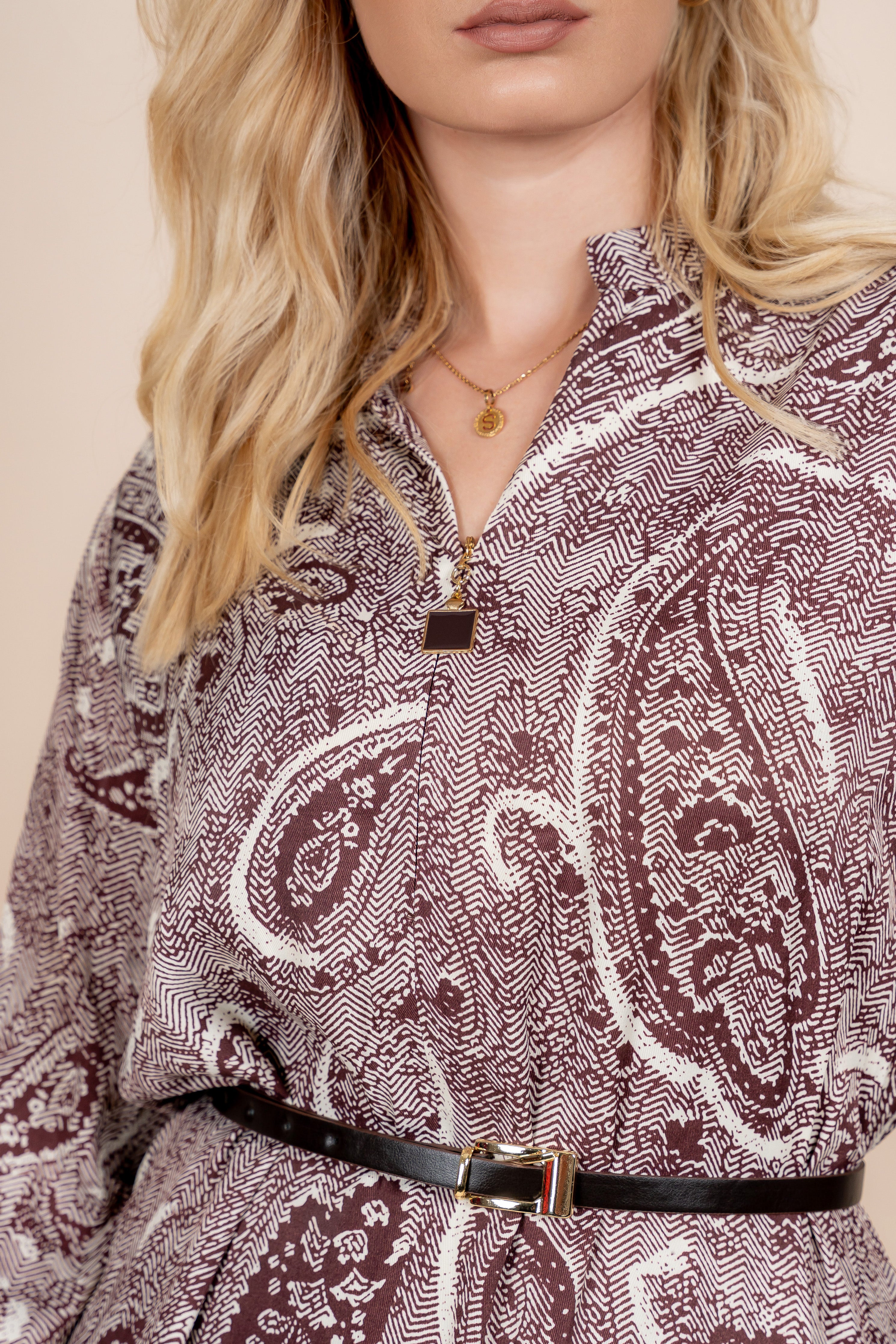 Maya - moderna pamučna haljina s unikatnim dezenom