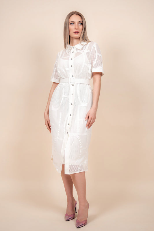 Miranda - bijela košulja-kroj haljina
