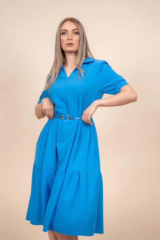 Nina - suptilna i elegantna plava haljina