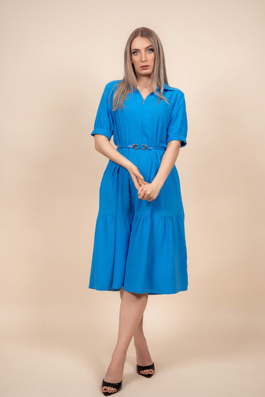 Nina - suptilna i elegantna plava haljina