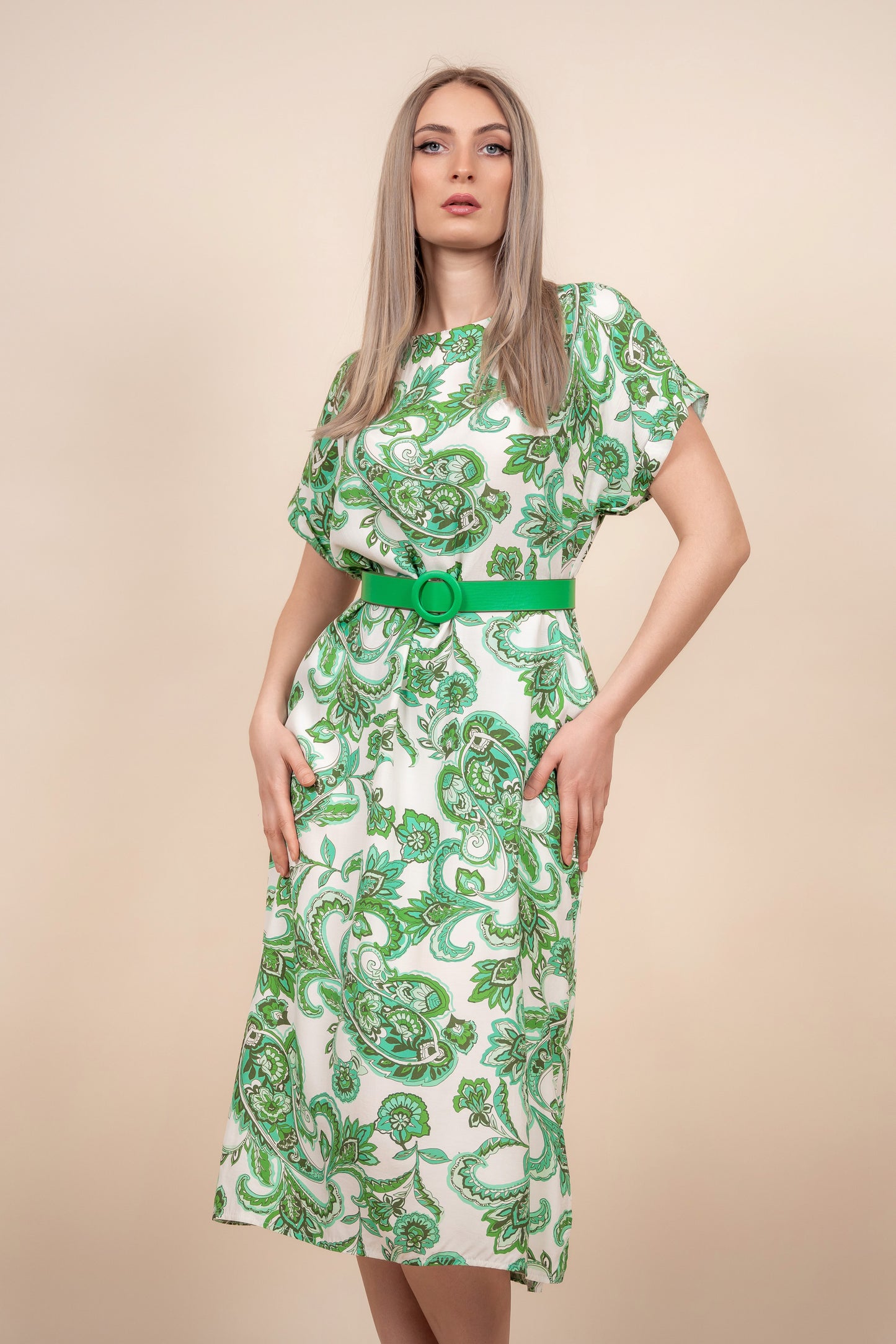 Una - zelena midi haljina